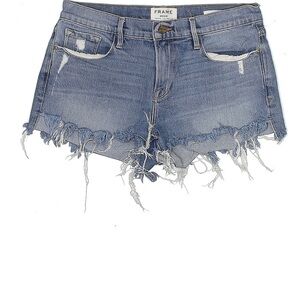 Frame Denim Distressed Blue Jean Shorts